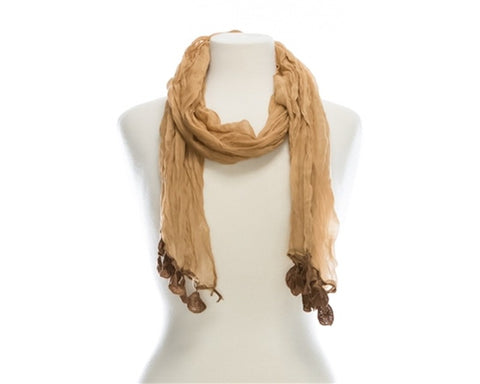 A826-SUMMER SCARF WITH DANGLES