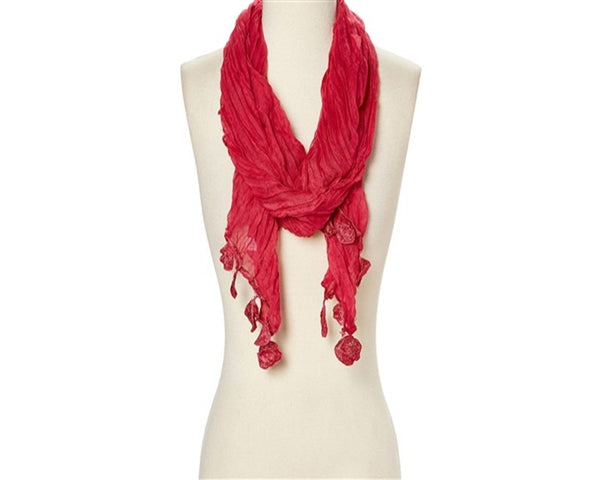 A826-SUMMER SCARF WITH DANGLES