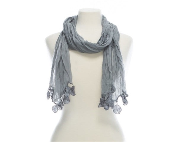 A826-SUMMER SCARF WITH DANGLES