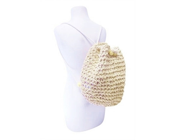 A897-BOHO STRAW BACKPACK