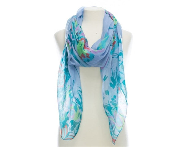 A835-BUTTERFLIES & GRASS SCARF