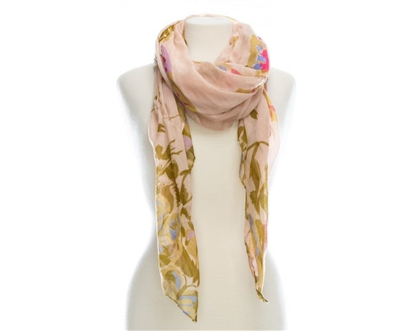 A835-BUTTERFLIES & GRASS SCARF