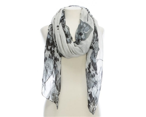 A835-BUTTERFLIES & GRASS SCARF