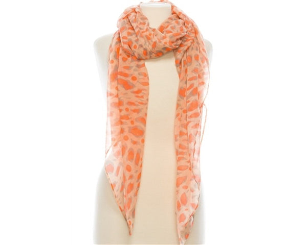 A851-NEON LEOPARD PRINT SCARF