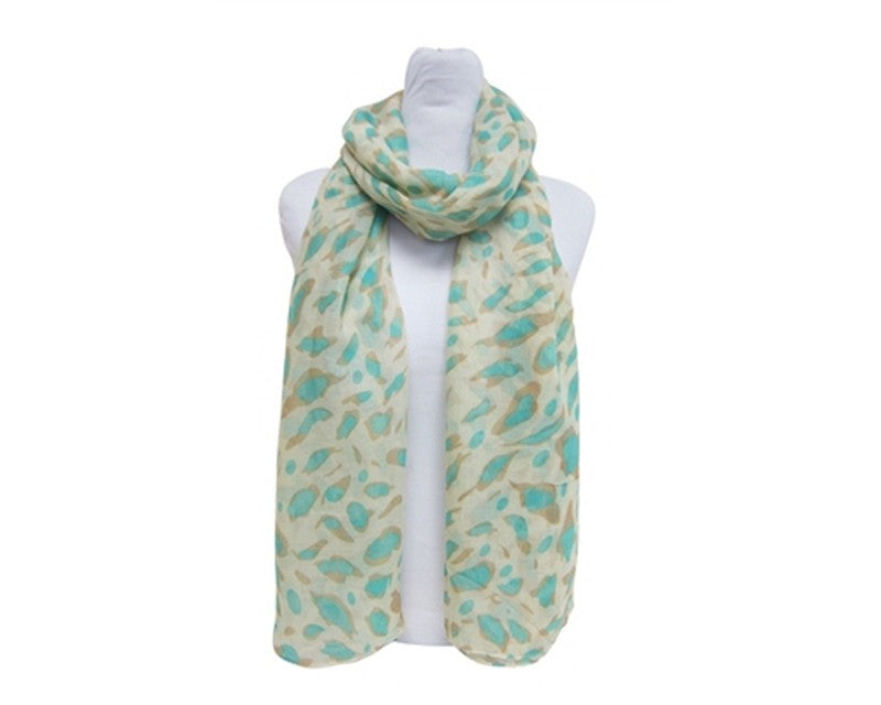 A851-NEON LEOPARD PRINT SCARF