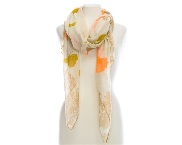 A836-COLOR POP BUTTERFLY PRINT SCARF