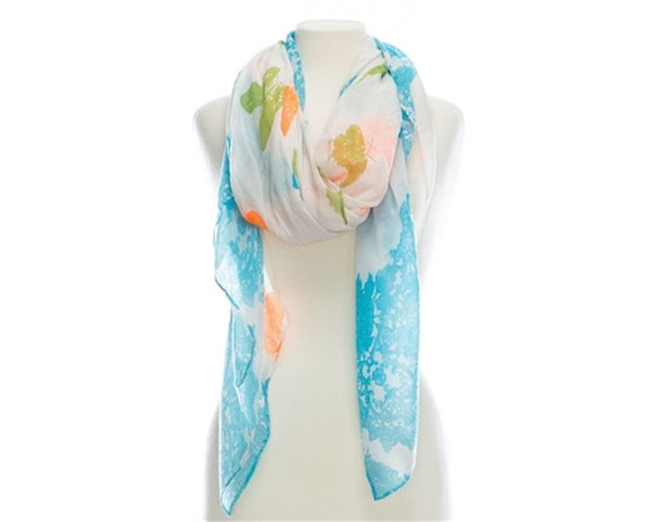 A836-COLOR POP BUTTERFLY PRINT SCARF