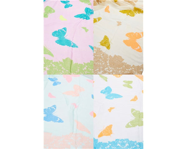 A836-COLOR POP BUTTERFLY PRINT SCARF