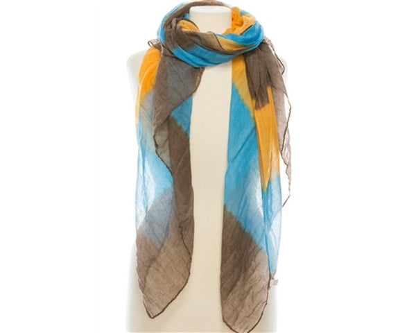 A852-PAINTED COLORBLOCK SCARF