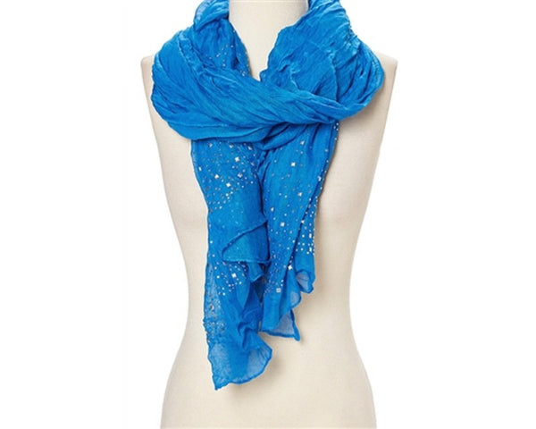 A822-CRINKLE SCARF WITH STUDS