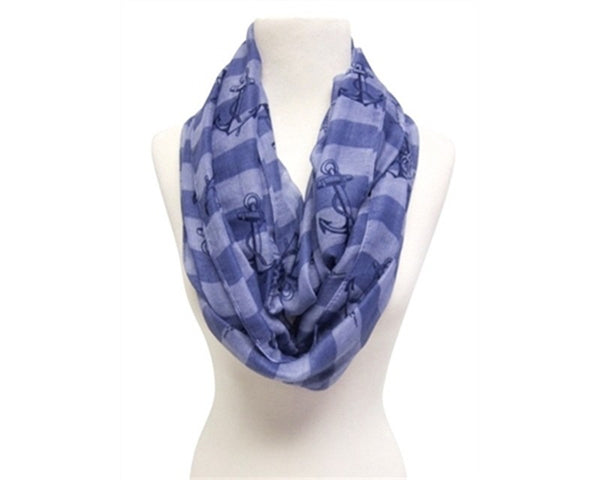 A840-STRIPED NAUTICAL INFINITY SCARF