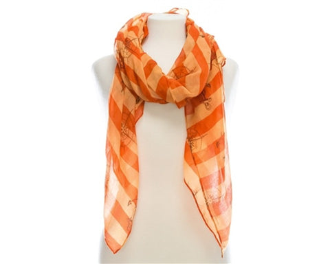 A841-STRIPED NAUTICAL SCARF