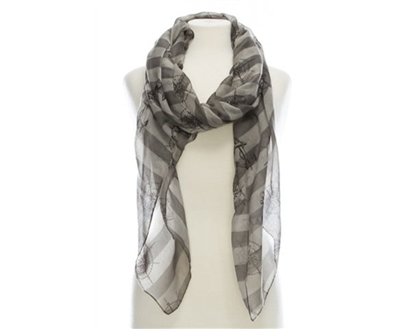 A841-STRIPED NAUTICAL SCARF