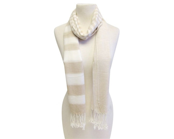 A842-STRIPED COTTON SUMMER SCARF