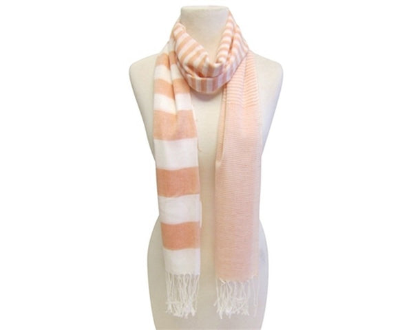 A842-STRIPED COTTON SUMMER SCARF