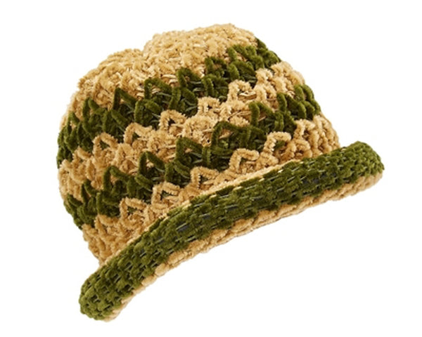 A458-2 TONE CHENILLE ROLLER HAT