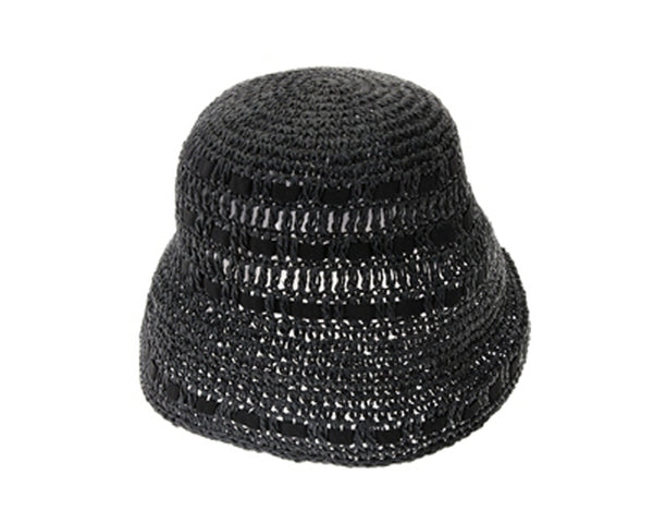 A514-CROCHET STRAW BUCKET HAT