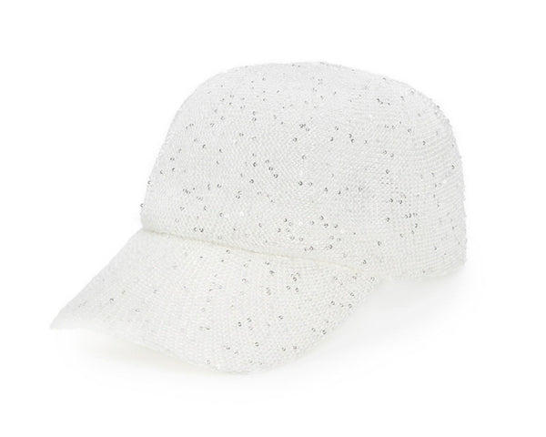 A690-SEQUIN MESH BASEBALL CAP