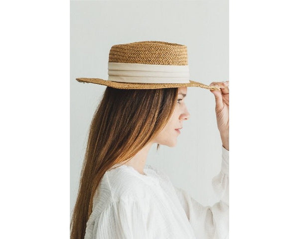 QN1001-HAND WOVEN STRAW HAT FOR WOMEN