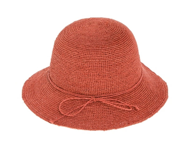 A654-FINE RAFFIA CROCHET SMALL BRIM SUN HAT