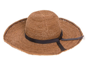 A321-FINE RAFFIA STRAW CROCHET SUN HAT