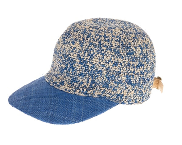 A663-RAFFIA CROCHET BASEBALL CAPS