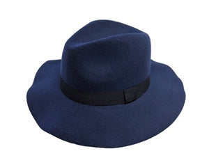 A014-FAUX FELT PANAMA HAT