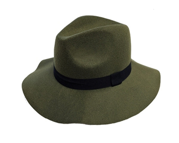 A014-FAUX FELT PANAMA HAT