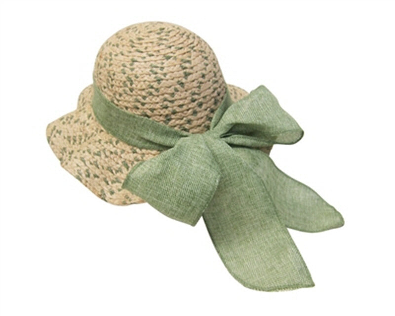 A732-GIRL'S RAFFIA STRAW SUN HAT