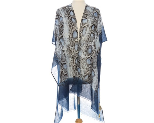 A791-SNAKE PRINT KIMONO