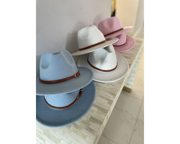 QN1009SM-VEGAN FELT PANAMA WITH BELT