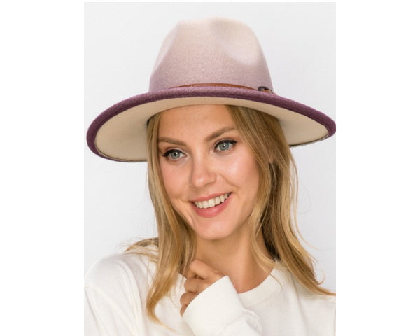 QN107-WIDE BRIM DANDY FEDORA TIE DYE PANAMA HAT