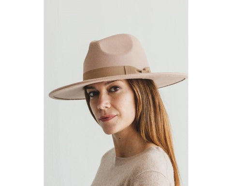 QN3173A-FLAT BRIM FEDORA FASHION HAT WITH GROSGRAIN BAND