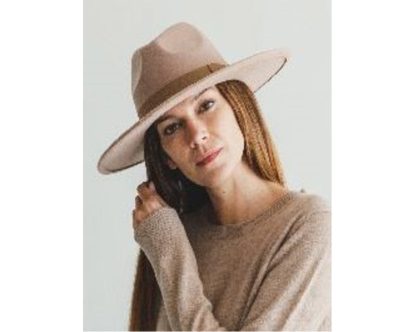 QN3173A-FLAT BRIM FEDORA FASHION HAT WITH GROSGRAIN BAND