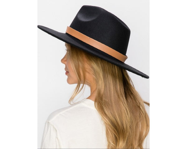 QN3173B-WIDE BRIM DANDY PANAMA HAT WITH FAUX BELT