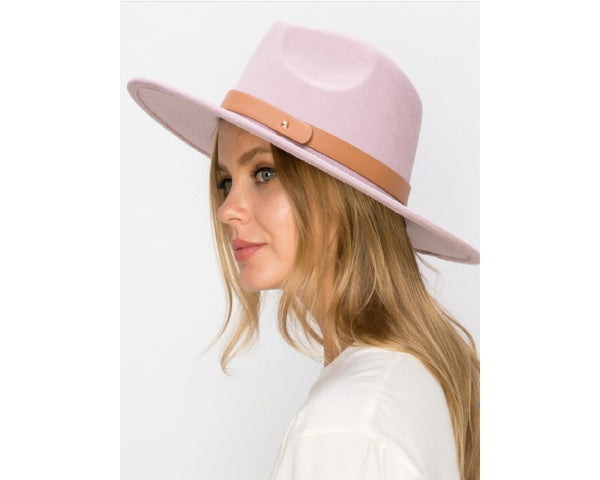 QN3173B-WIDE BRIM DANDY PANAMA HAT WITH FAUX BELT