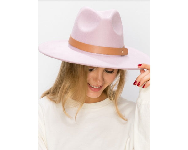 QN3173B-WIDE BRIM DANDY PANAMA HAT WITH FAUX BELT