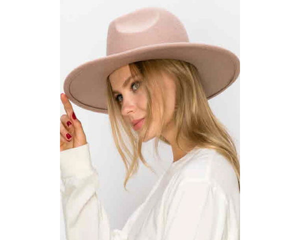 QN3173C-WIDE BRIM DANDY FERDORA HAT WITH BELT