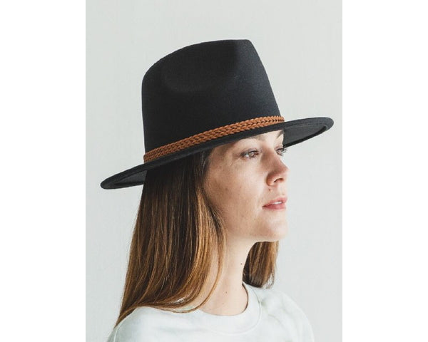 QN3172-FLAT BRIM FEDORA FASHION HAT