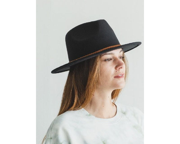 QN3172-FLAT BRIM FEDORA FASHION HAT