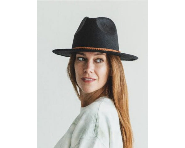 QN3172-FLAT BRIM FEDORA FASHION HAT