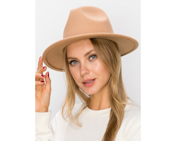 QN3172-FLAT BRIM FEDORA FASHION HAT