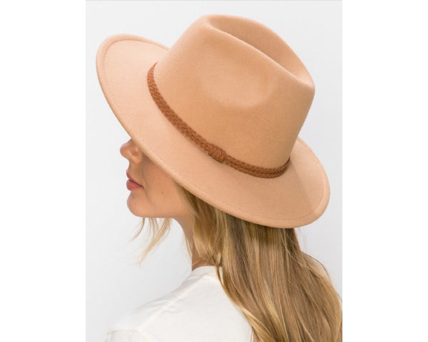 QN3172-FLAT BRIM FEDORA FASHION HAT