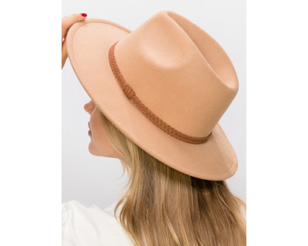 QN3172-FLAT BRIM FEDORA FASHION HAT