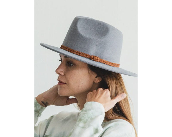 QN3172-FLAT BRIM FEDORA FASHION HAT