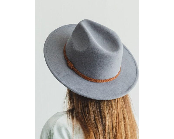 QN3172-FLAT BRIM FEDORA FASHION HAT