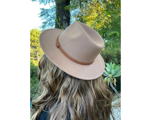 QN3172-FLAT BRIM FEDORA FASHION HAT