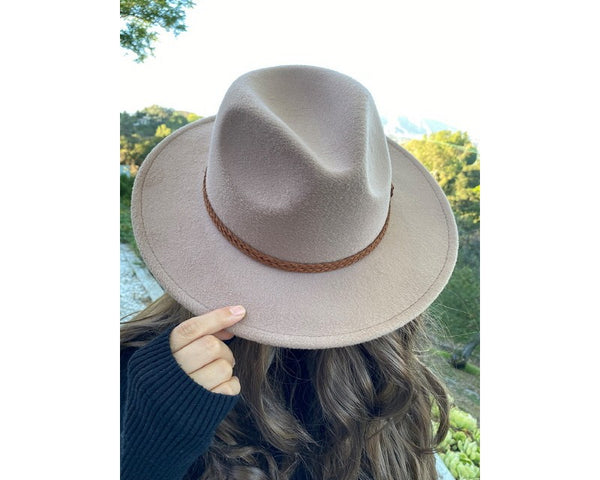 QN3172-FLAT BRIM FEDORA FASHION HAT