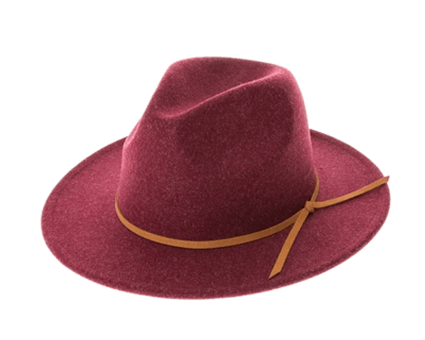 QN3182-VEGAN FELT FEDORA HAT IN MARLED COLORS