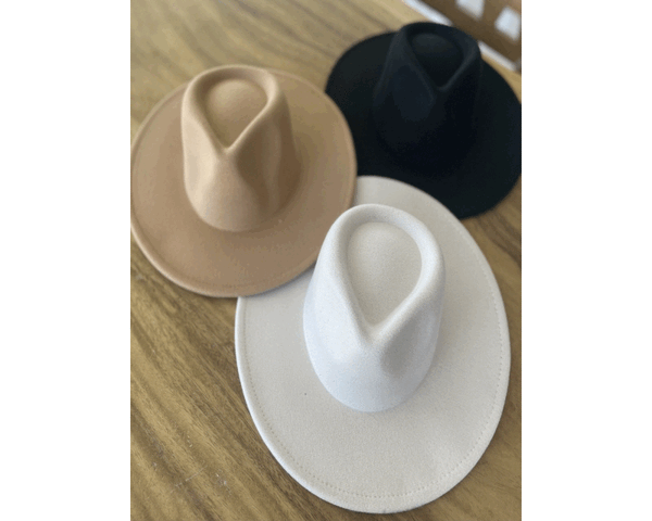 QN3176K-Flat Brim Fedora Fashion Hat For Kids